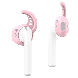 Wewoo Coussinets Mousse Casque de protection en silicone anti-choc pour écouteurs Apple AirPods 1/2 rose