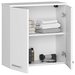 AKORD Armoire salle de bains corps Blanc, façade Blanc 60x60x22,5 cm