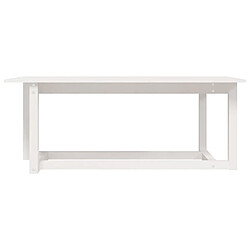 Avis Maison Chic Table basse,Table Console Table d'appoint, Table pour salon Blanc 110x55x45 cm Bois massif de pin -MN82640