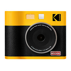 Kodak Mini Shot 3 ERA 4PASS – Appareil Photo Instantané & Imprimante Photo 2-en-1 (3x3) – Bluetooth, Résistante à l'Eau - Jaune - Jaune