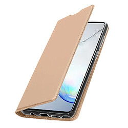 Avizar Housse Samsung Galaxy Note 10 Lite Folio Porte-carte Support Vidéo rose gold