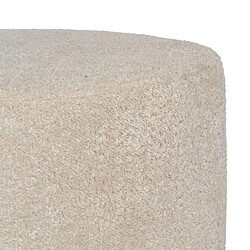 BigBuy Home Pouf Noir Beige Métal Bois de pin Bois MDF 80 x 80 x 41 cm pas cher