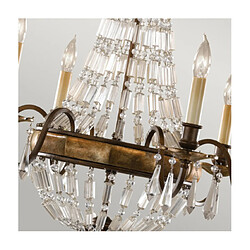 Acheter Elstead Lighting Chandelier extérieur Bellini Acier,Quarts de Cristal Bronze britannique, bronze oxydé