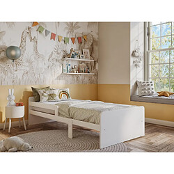 Vente-Unique Lit evolutif ZELLY - 90x140/170/200cm - Epicéa blanchi + matelas