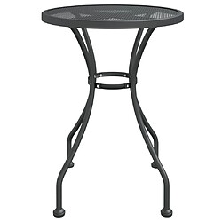 Maison Chic Mobilier à dîner 3 pcs de jardin - Ensemble table et chaises d'extérieur - Salon/Mobilier de jardin classique Maille Métal Anthracite -MN65843 pas cher