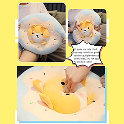 Universal 40cm dessin animé donut coussin mignon animal chaise coussin super doux peluche jouet oreiller | peluche coussin (chien jaune)