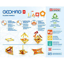 Geomag Classic Panels Jeu a aimant 35 pcs Oranges et Rouges