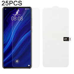 Wewoo Film protecteur de protection avant à couverture totale en d'hydrogel doux de 25 PCS avec alcool coton + carte à gratter pour Huawei P30