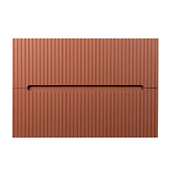 Vente-Unique Meuble sous vasque suspendu strié terracotta - 80 cm - PAVANI