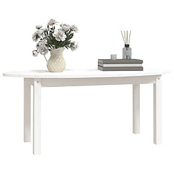 Acheter Maison Chic Table basse,Table Console Table d'appoint, Table pour salon Blanc 110x55x45 cm Bois massif de pin -MN59291