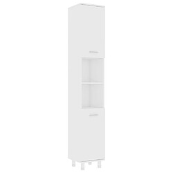 Maison Chic Armoire de salle de bain,Meuble de rangement,Meuble haut Blanc 30x30x179 cm Aggloméré -GKD935189