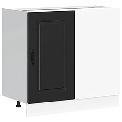 vidaXL Armoire de cuisine Kalmar noir bois d'ingénierie