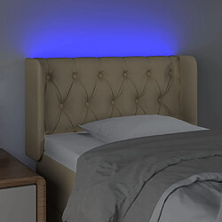 Acheter Maison Chic Tête de lit scandinave à LED,meuble de chambre Crème 83x16x78/88 cm Tissu -MN59373