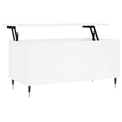 Maison Chic Tabls basse,Table Console pour salon Blanc 90x44,5x45 cm Bois d'ingénierie -MN45061