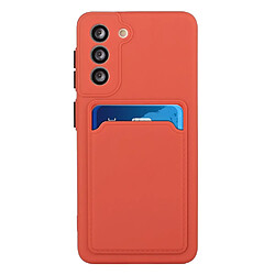 Coque en TPU antichoc avec porte-carte corail pour votre Samsung Galaxy S22 5G