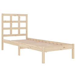 Acheter Maison Chic Lit adulte - Lit simple Cadre de lit,Structure du lit Contemporain Bois massif 90x200 cm -MN66115