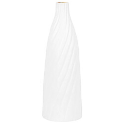 Beliani Vase décoratif FLORENTIA fait à la main Céramique 45 cm Blanc