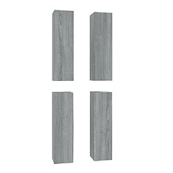 vidaXL Meubles TV 4 pcs Sonoma gris 30,5x30x110 cm Bois d'ingénierie