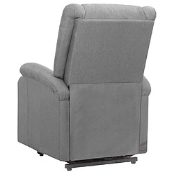 Avis vidaXL Fauteuil de massage inclinable Gris clair Tissu