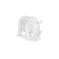 ICONIK INTERIOR Figurine Décorative Rhinocéros - Blanc Mat - Rhyn Blanc