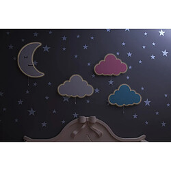 HOMEMANIA Lampe Murale Cloud - Cloud, Applique - pour les enfants - pour la chambre des enfants - Bleu en MDF, 40 x 3 x 25 cm, 1 x LED Strip, Max 14,4 W, 600LM