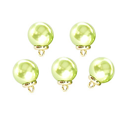 5pcs 16mm en plastique perle boutons charmes pour coudre scrapbooking artisanat vert