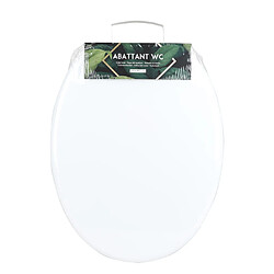 Lot de 2 ABATTANT WC LE PLASTIK SIEGE DE TOILETTE CUVETTE WC LUNETTE DE TOILETTE BLANC 36.5X45.4CM+Urban Living pas cher