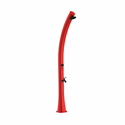 Starmatrix Rio Douche Solaire Courbee En Polyethylene Hauteur 226 Cm Reservoir 25 l Lavepieds Rouge