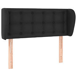 vidaXL Tête de lit avec oreilles Noir 83x23x78/88 cm Similicuir