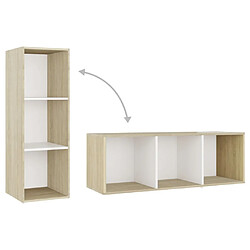 Acheter vidaXL Ensemble de meubles TV 3 pcs Blanc chêne sonoma Bois ingénierie