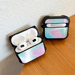 GUPBOO Airpods Coque Housse Étui Protecteur Compatible pour AirPods 3-Fille de verre d'amour dégradé de style Ins