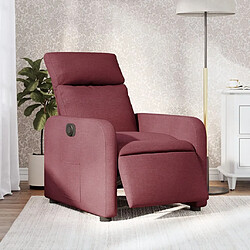 Maison Chic Fauteuil Relax pour salon, Fauteuil inclinable électrique Rouge bordeaux Tissu -GKD80961