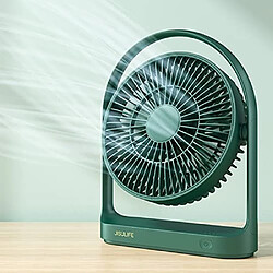 Ventilateur de Bureau, Petit Ventilateur de Bureau Portable à Piles avec 4 Vitesses, 15 Heures Maximum, Flux d'Air Puissant, Ultra Silencieux, Table Électrique Rechargeable USB 4000mAh