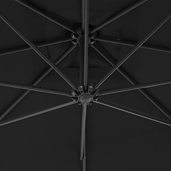 Acheter vidaXL Parasol déporté avec mât en acier 300 cm Noir