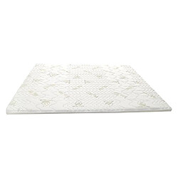 Avis Vente-Unique Surmatelas 160 x 200 cm mémoire de forme coutil aloe vera ép.5cm - ANTASSE de NATUREA