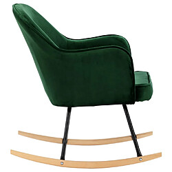 Acheter Maison Chic Chaise à bascule | Fauteuil Relax, design moderne Vert foncé Velours -GKD23946