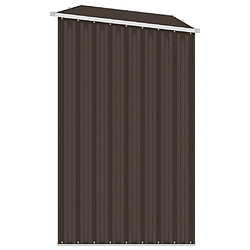 Avis Helloshop26 Abri à bois de jardin 245 x 98 x 159 cm acier galvanisé marron 02_0022398