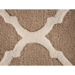 Beliani Tapis beige en laine et coton 160 x 230 cm ERBAA pas cher