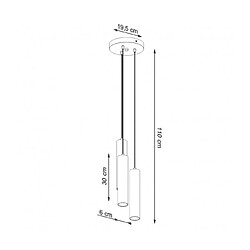 Acheter Luminaire Center Suspension Lagos Cluster Acier blanc 3 ampoules 110cm