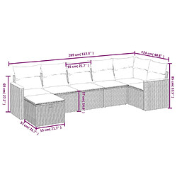 Avis Maison Chic Ensemble Tables et chaises d'extérieur 7pcs avec coussins,Salon de jardin noir résine tressée -GKD118261