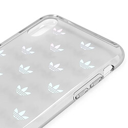 Adidas Coque pour iPhone X et XS Imprimé Trèfle Irisé Bords Surélevés Transparent