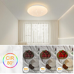 Acheter NETTLIFE Plafonnier LED 30cm, ciel étoilé de bain chaud rond 18 W lampe de IP44 pour chambre d'enfant cuisine couloir salle de bain salon