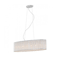 Avis Luminaire Center Suspension en cristal Anabella argent en verre