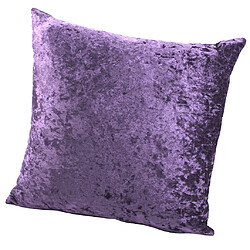 50x50cm courte housse de coussin velours peluche carré pour canapé violet foncé pas cher