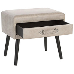 Acheter Beliani Table de chevet Cuir PU Beige EUROSTAR