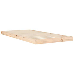 Avis vidaXL Cadre de lit sans matelas 90x200 cm bois de pin massif