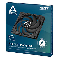 Acheter ARCTIC P14 SLIM PWM PST - Ventilateur boîtier 140mm slim, contrôle PWM et câble PST