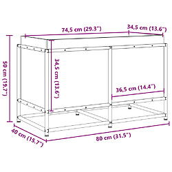 vidaXL Jardinière 80x40x50 cm bois massif de douglas pas cher