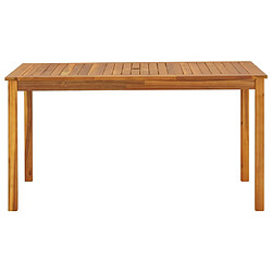 Maison Chic Table de jardin | Table d'extérieur 140x80x74 cm Bois d'acacia massif -GKD40869