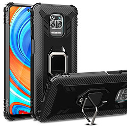 Coque en TPU résistant aux chutes avec béquille noir pour votre Xiaomi Redmi Note 9S/9 Pro/9 Pro Max